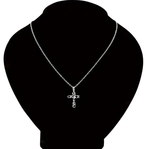 NEW- FAITH NECKLACE STAINLESS STEEL 17.5 LENGTH 2 - OPTIONS AVAIL - Picture 2 of 4